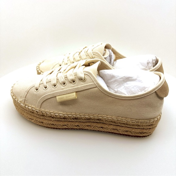 NWOB Tory Burch Seaside Oxford Espadrilles Shoes Vintage Cream Sz 7 - Picture 4 of 9